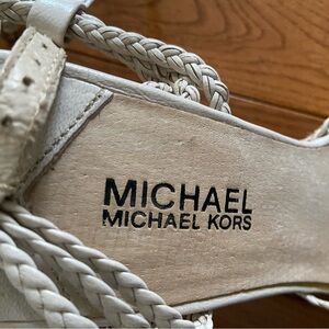 MICHAEL Michael Kors Cream Braided Strap Sandal